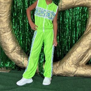 Bright Green Dance Costume